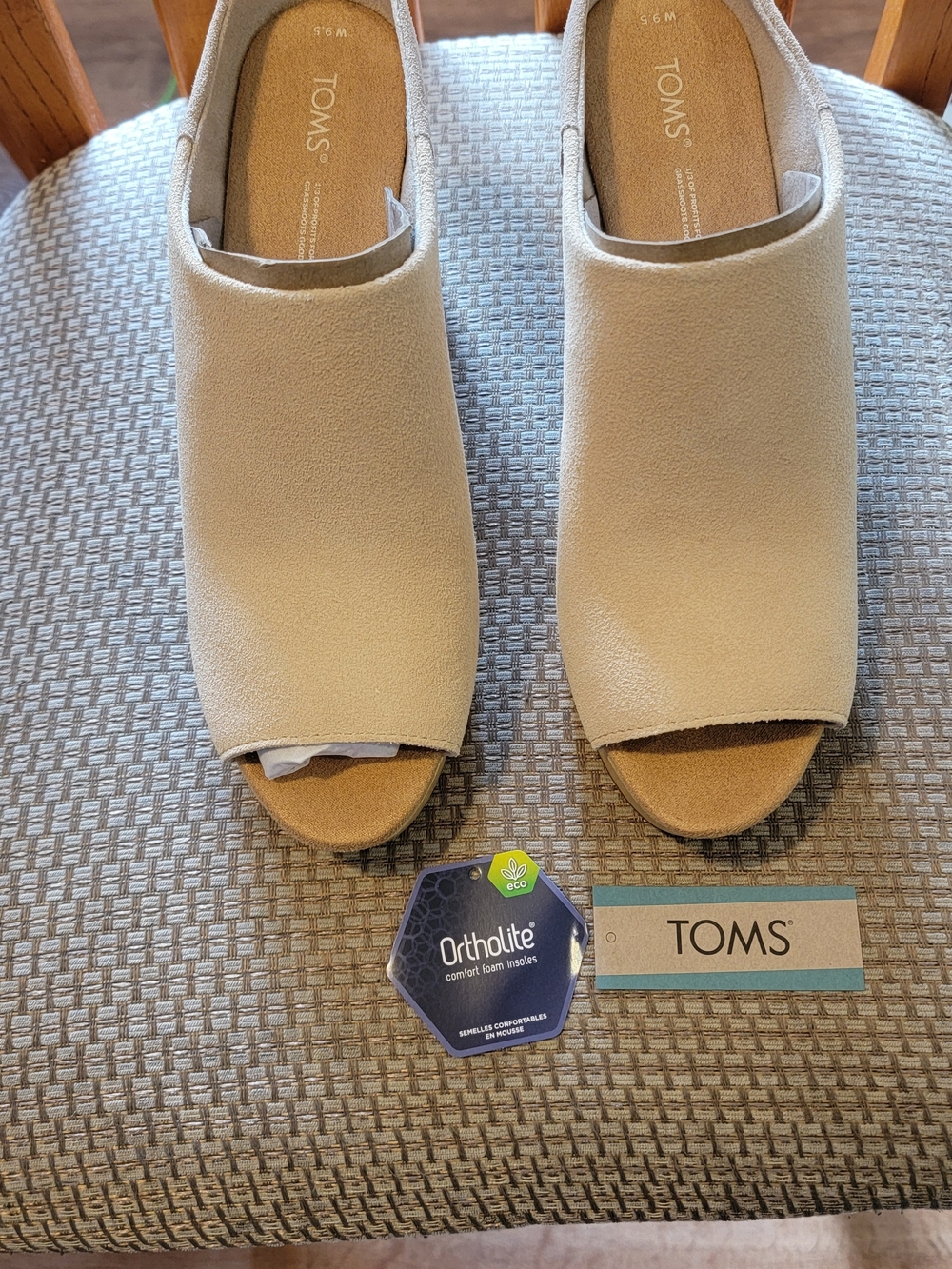 Toms Women's Open-Toe Slip-On Mules in Beige